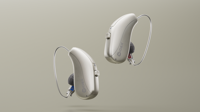 Widex Allure hearing aids in a sleek design, showcasing advanced technology for enhanced audio clarity and effortless listening experiences.